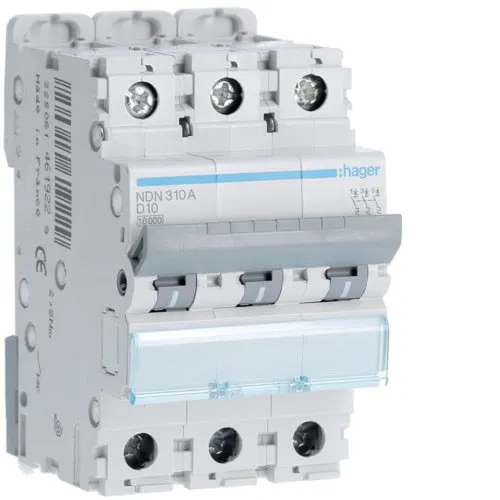 Triple Pole 10kA D Curve MCB 6a - 63a