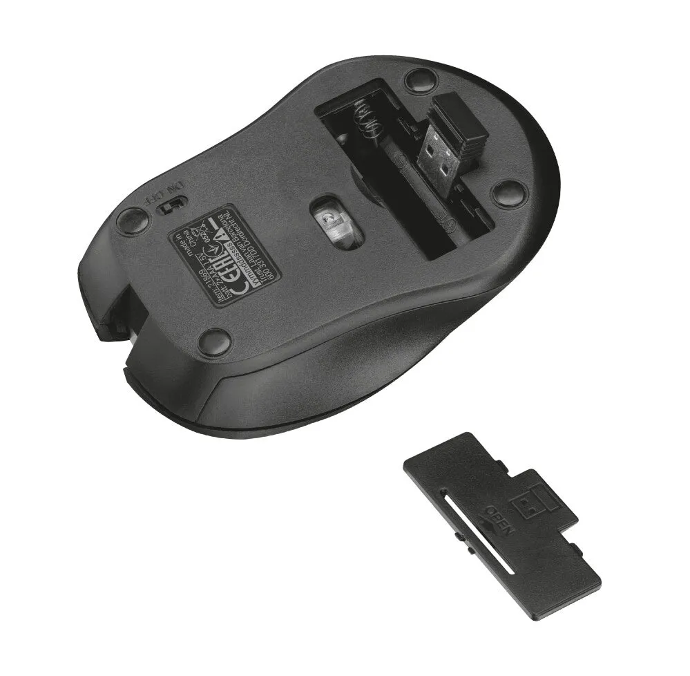 Trust 21869 mouse Office Ambidextrous RF Wireless Optical 1800 DPI
