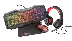 Trust GXT 788RW keyboard Mouse included Gaming QWERTY UK English Black