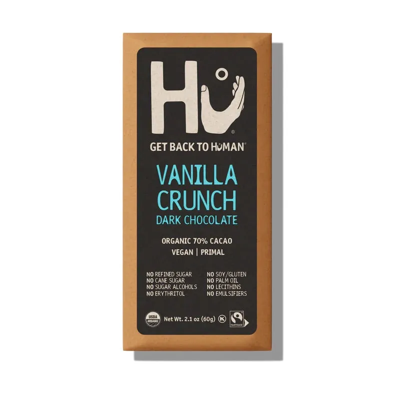 Vanilla Crunch 70% Dark Chocolate Bar 60g