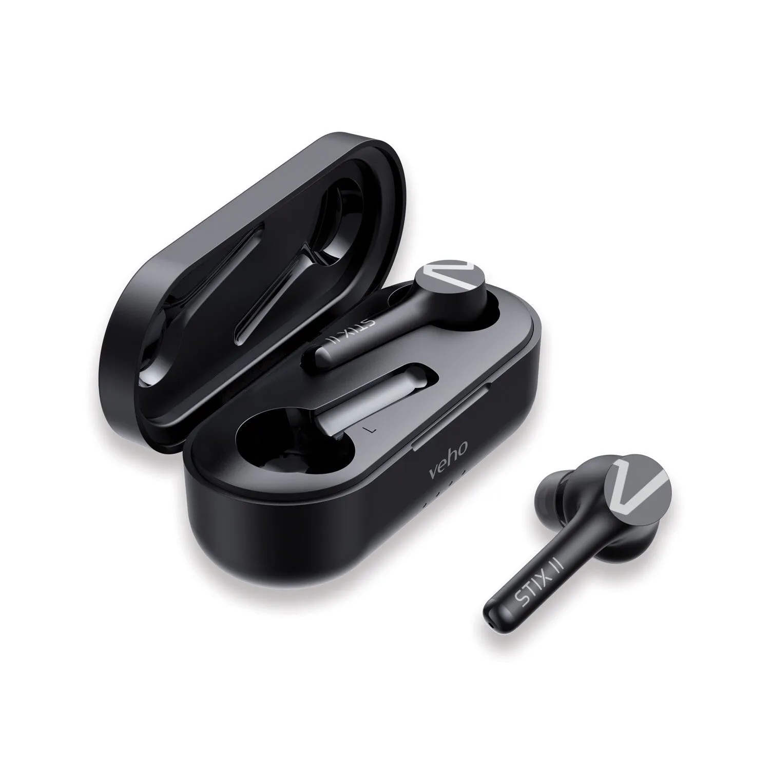Veho STIX II True Wireless Earphones  Carbon Black