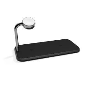 ZENS Dual Watch Aluminium Wireless Charger  Black