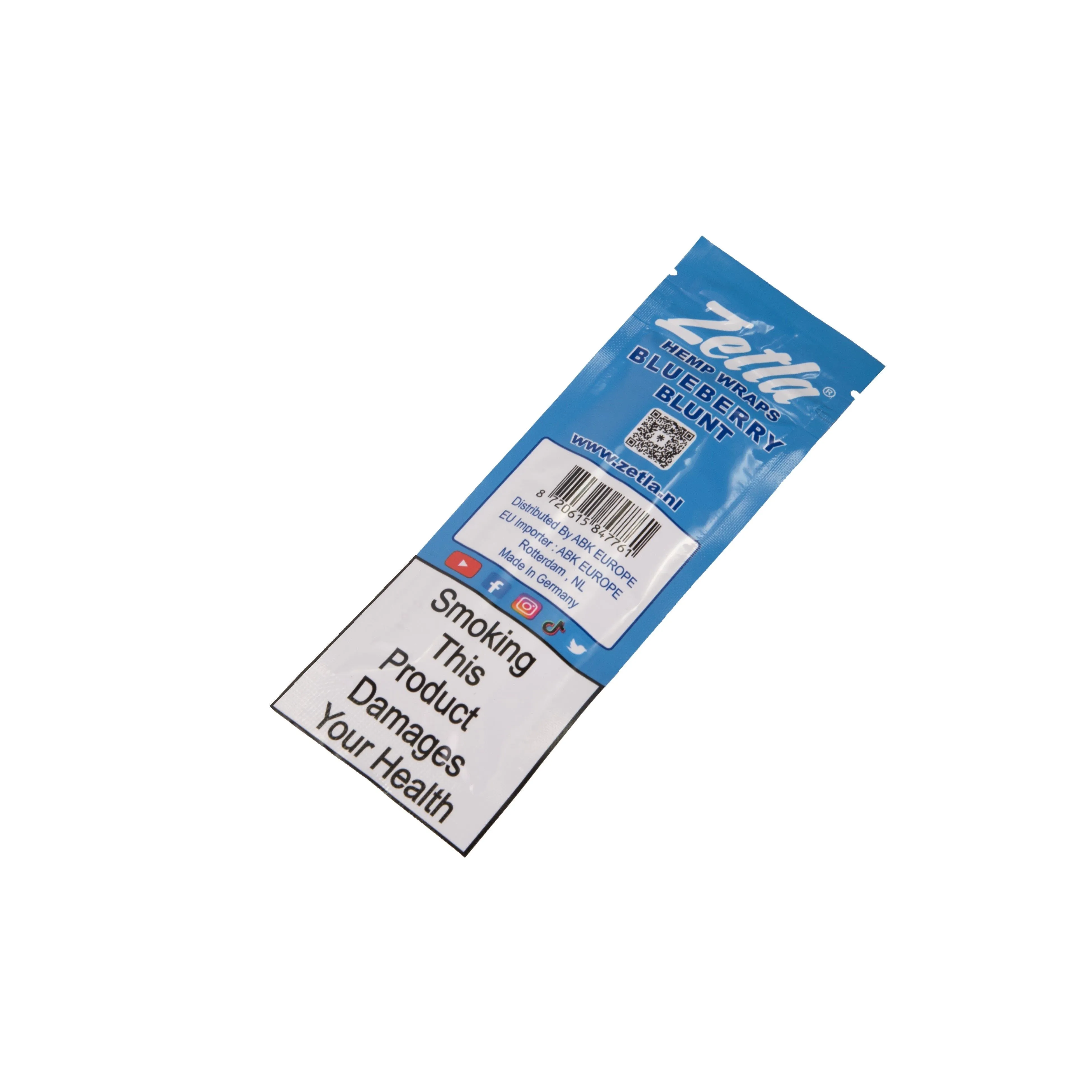 Zetla Hemp Wraps Blueberry ( 1 Packs / 3 Blunt )