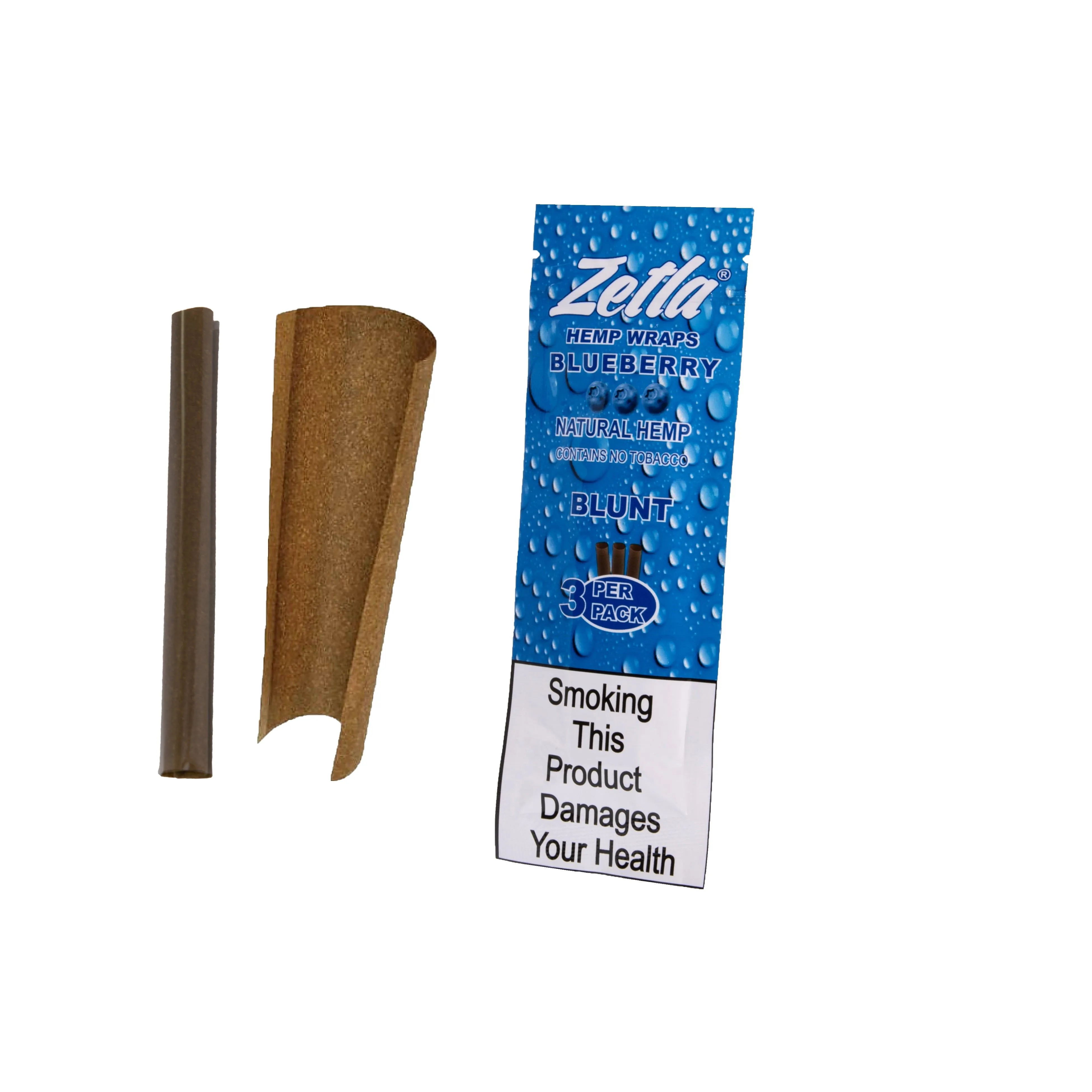 Zetla Hemp Wraps Blueberry ( 1 Packs / 3 Blunt )
