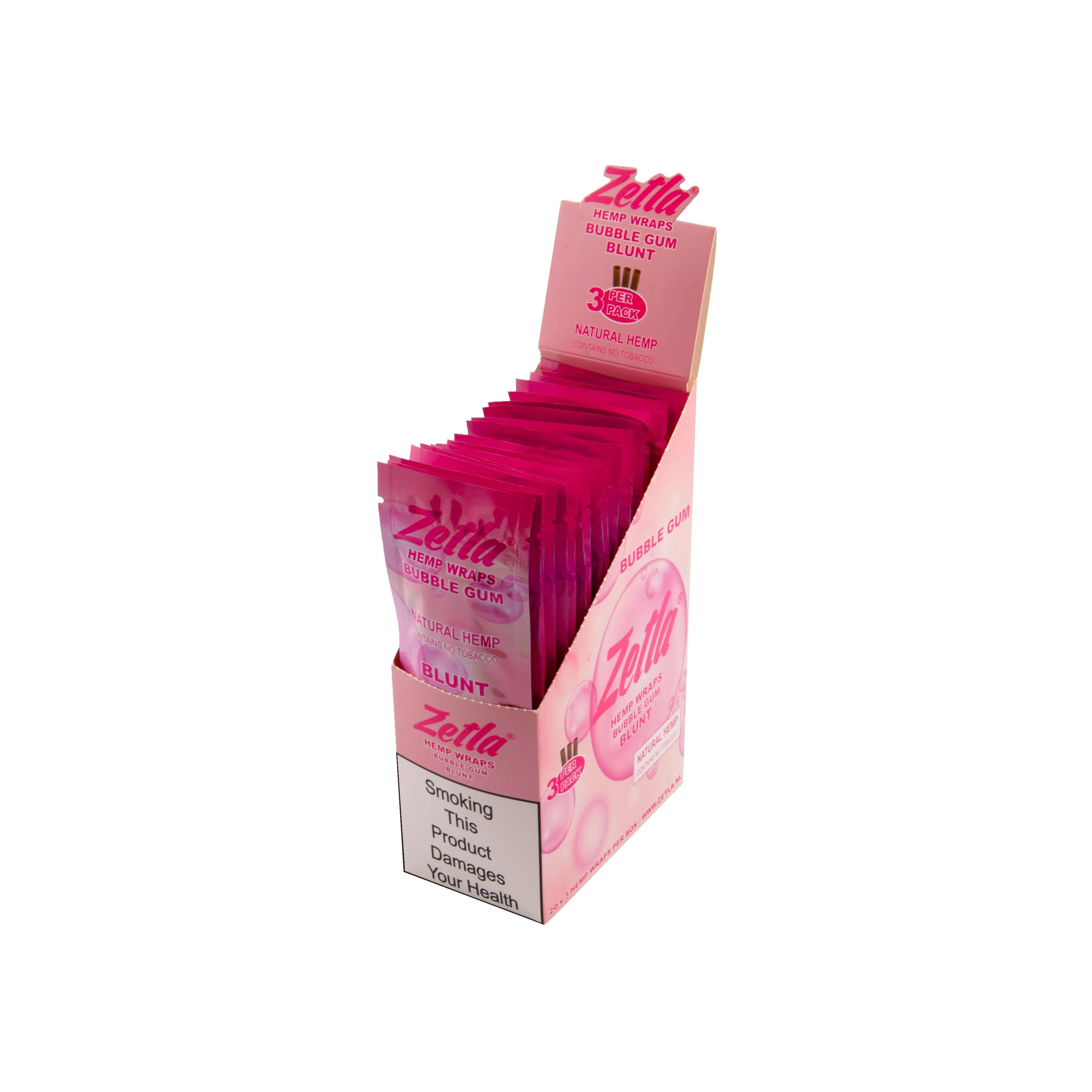Zetla Hemp Wraps Bubble Gum ( 1 Packs / 3 Blunt )