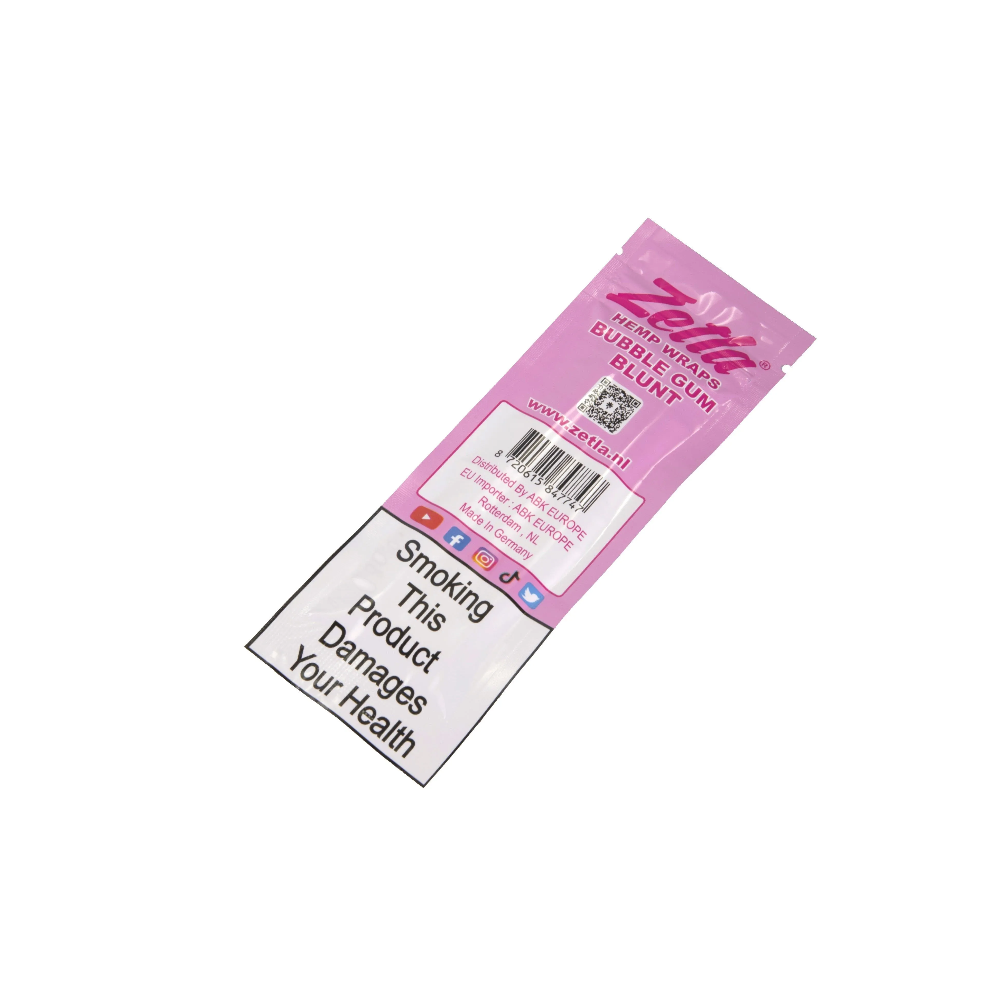 Zetla Hemp Wraps Bubble Gum ( 1 Packs / 3 Blunt )