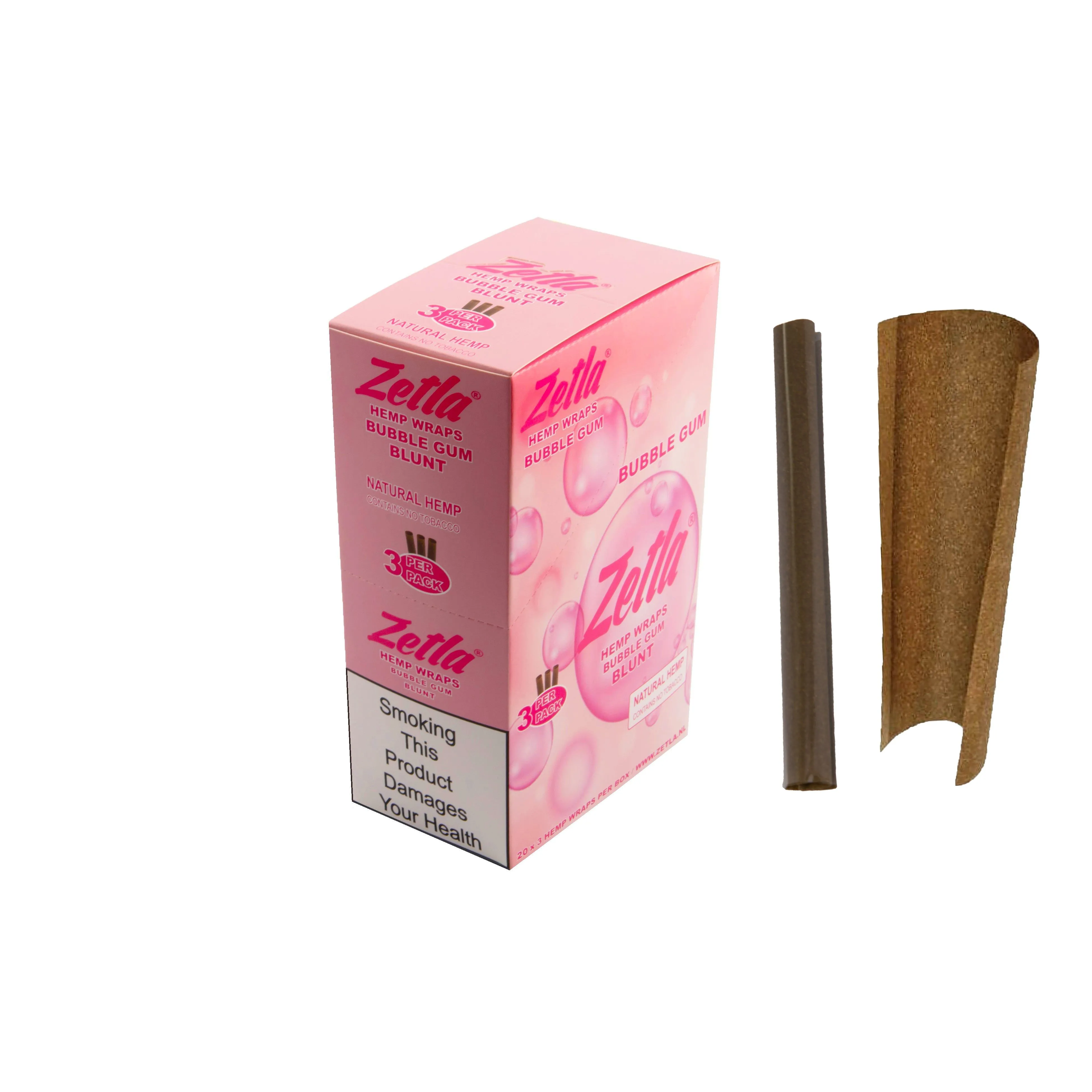 Zetla Hemp Wraps Bubble Gum ( 1 Packs / 3 Blunt )