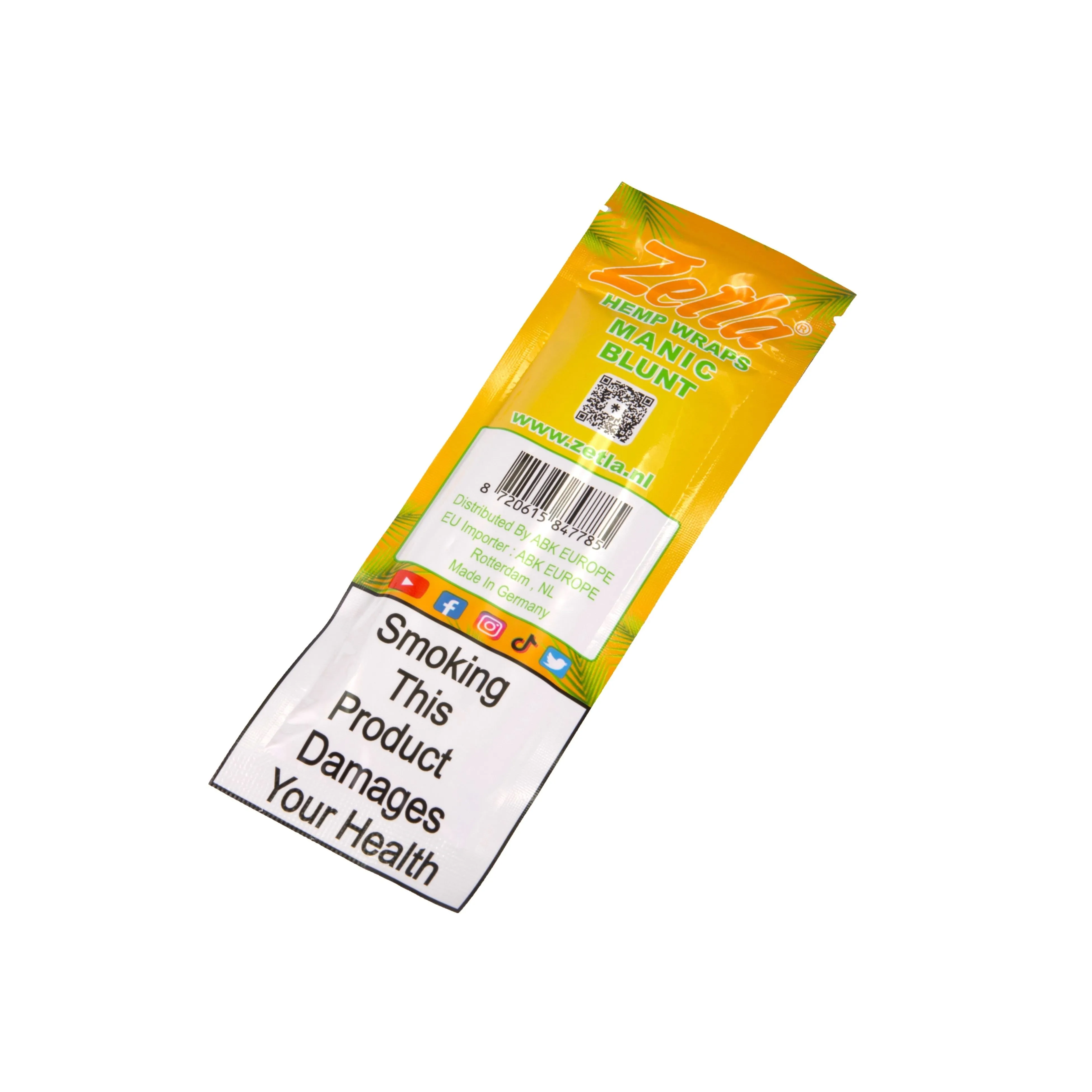 Zetla Hemp Wraps Manic ( 1 Packs / 3 Blunt )