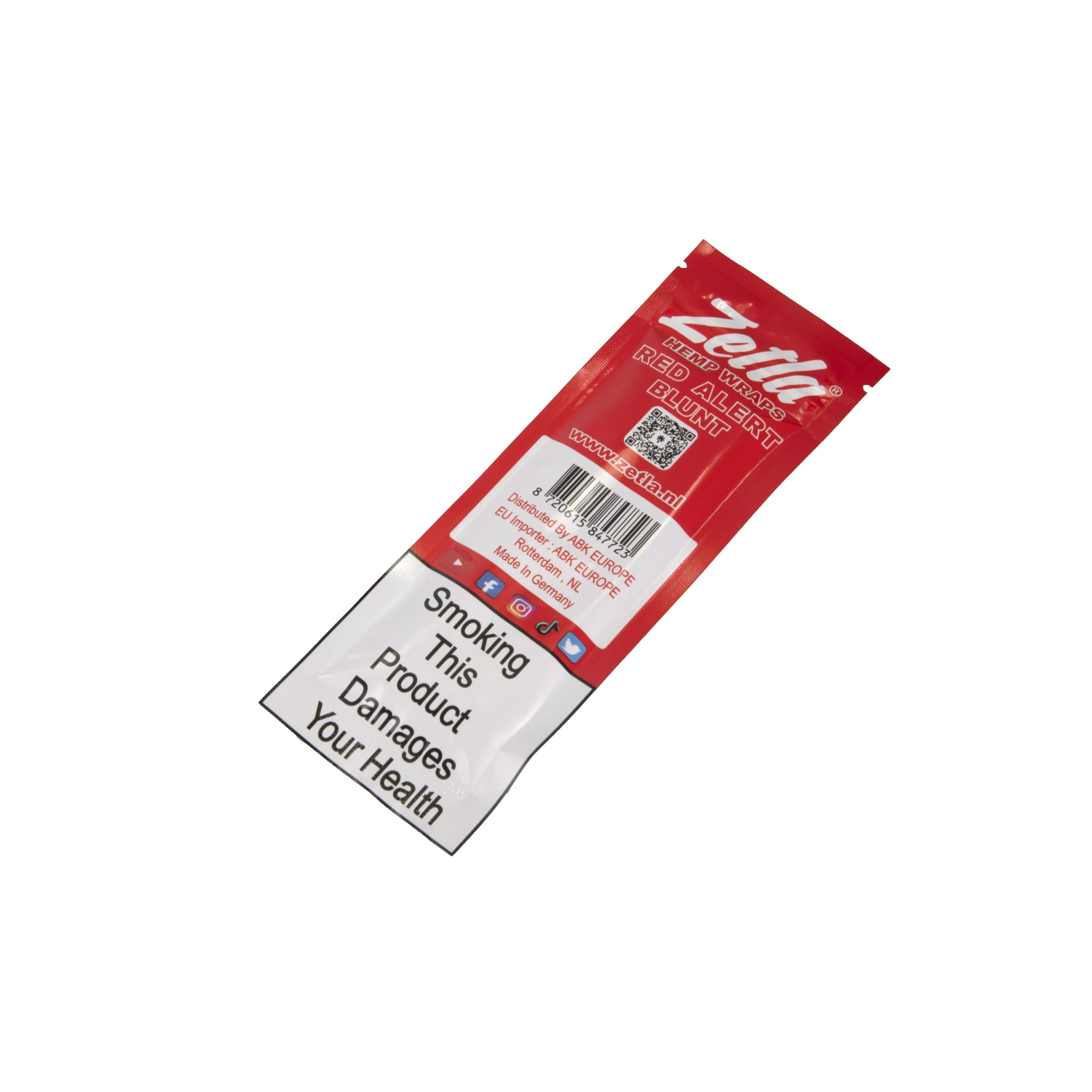 Zetla Hemp Wraps Red Alert ( 1 Packs / 3 Blunt )