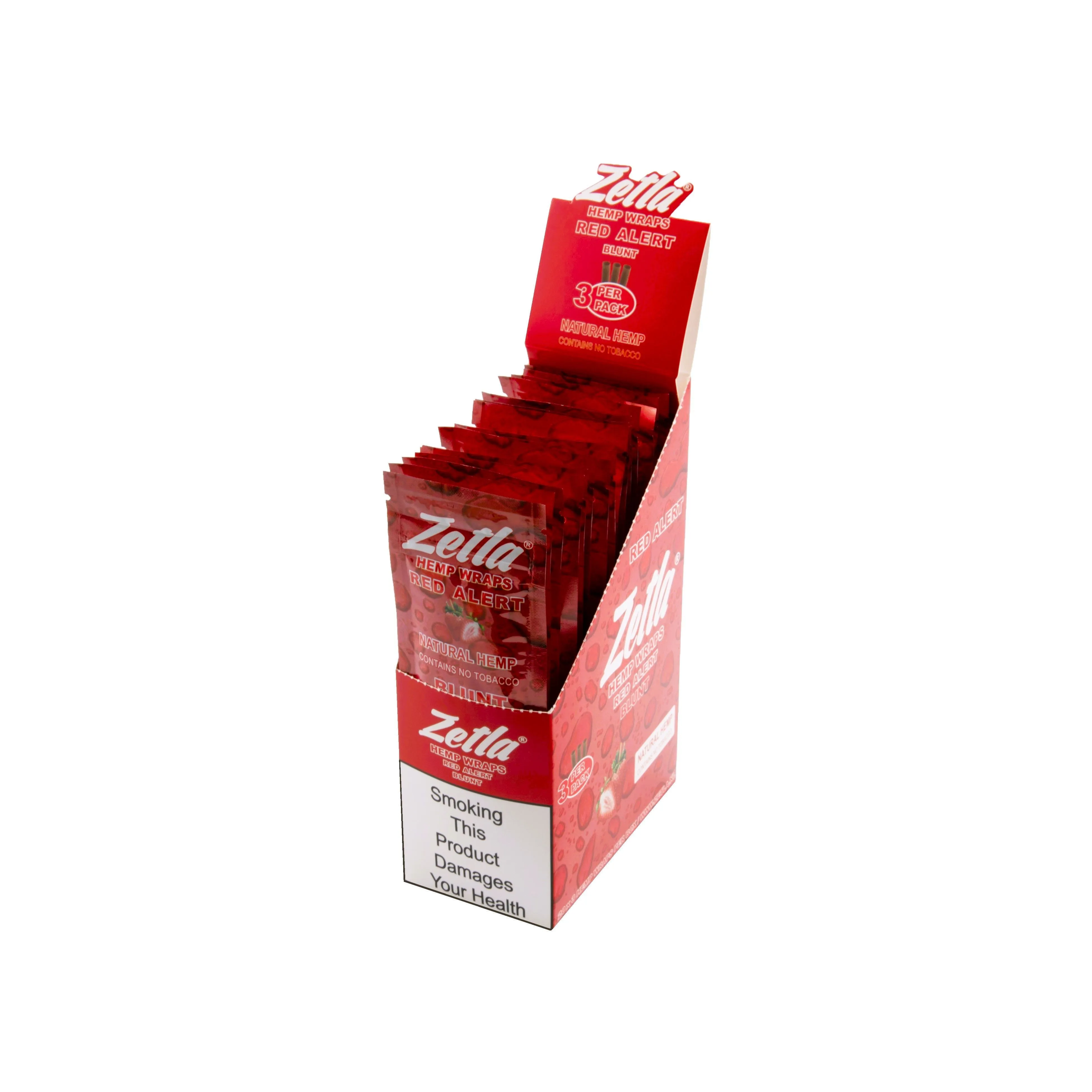 Zetla Hemp Wraps Red Alert ( 1 Packs / 3 Blunt )