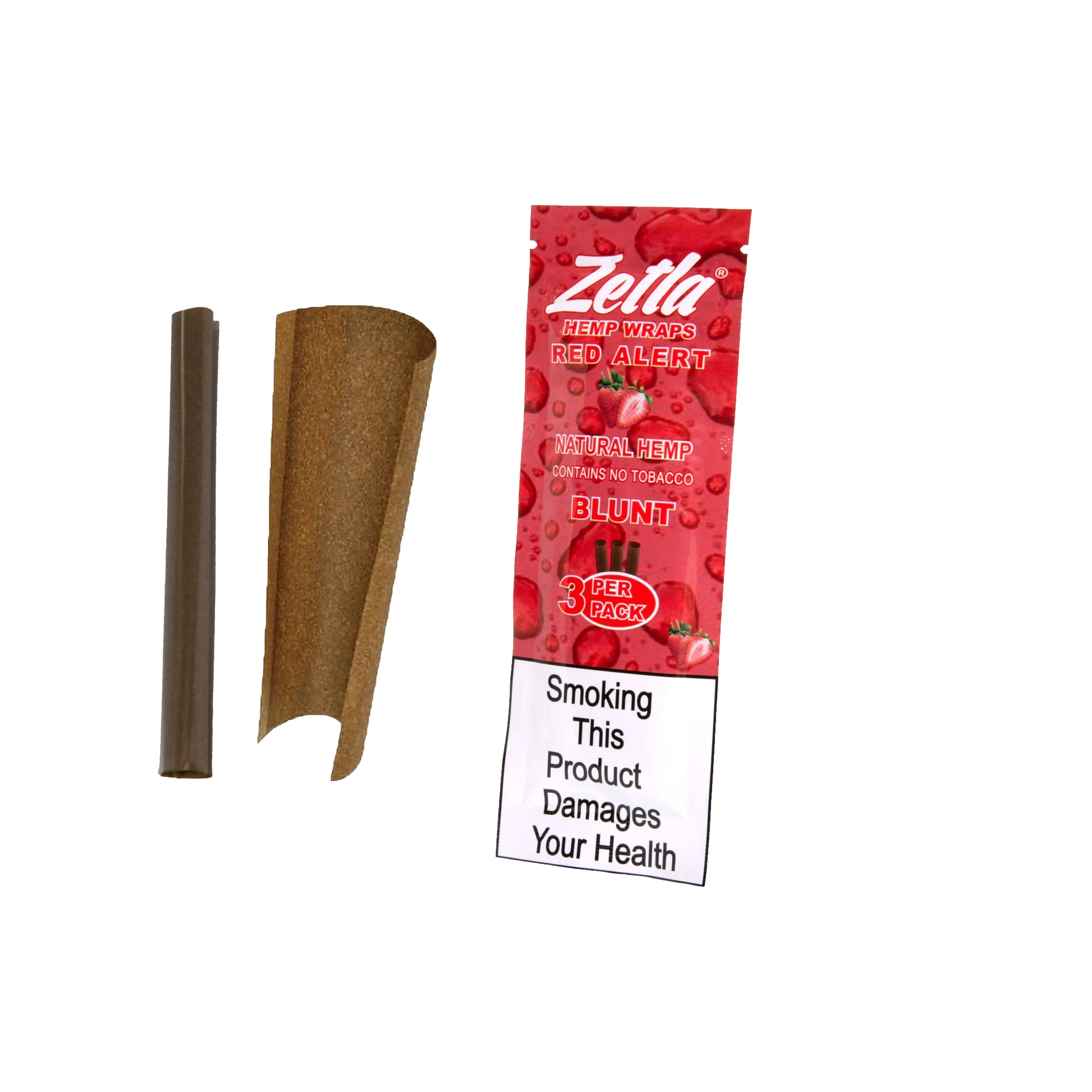 Zetla Hemp Wraps Red Alert ( 1 Packs / 3 Blunt )