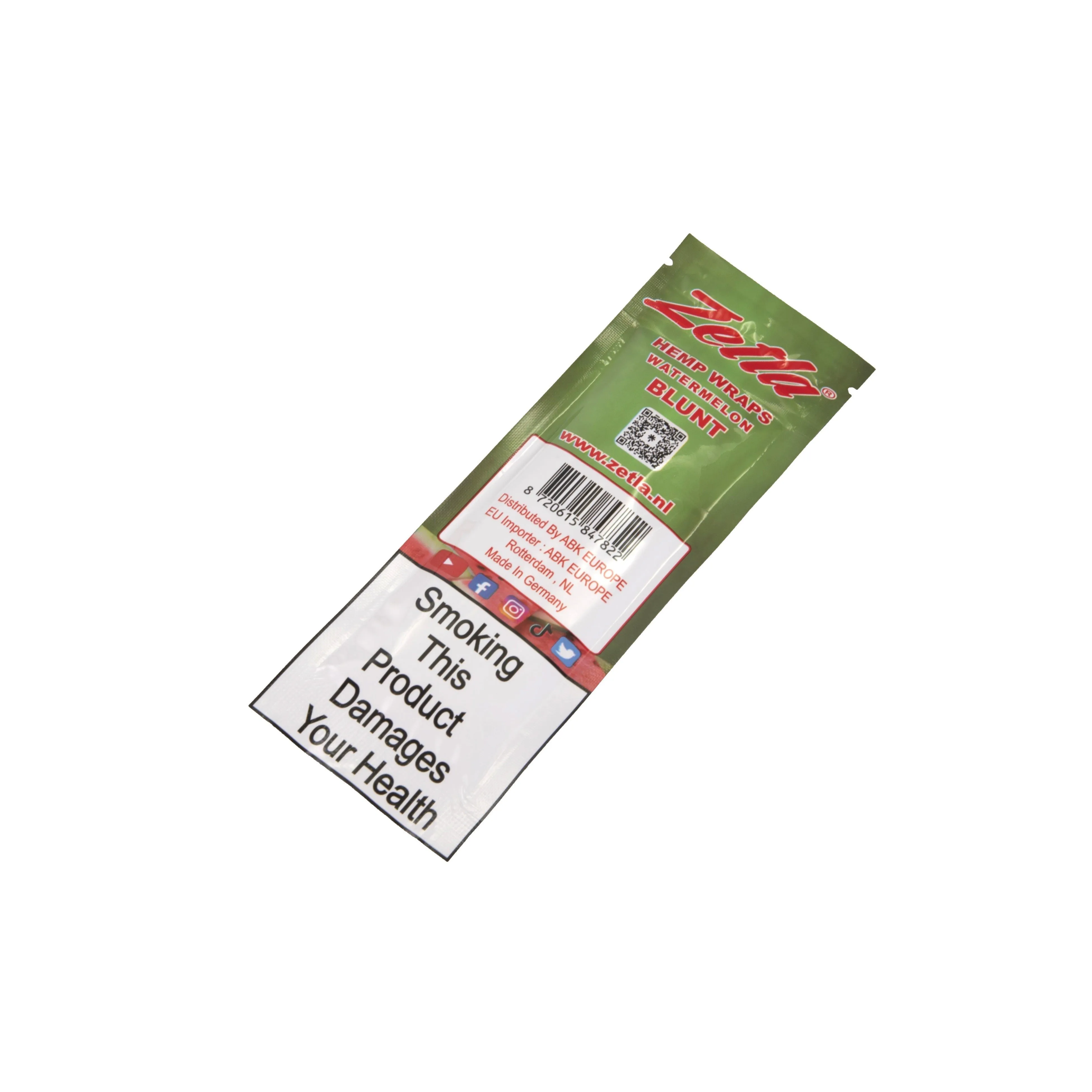 Zetla Hemp Wraps Watermelon ( 1 Packs / 3 Blunt )