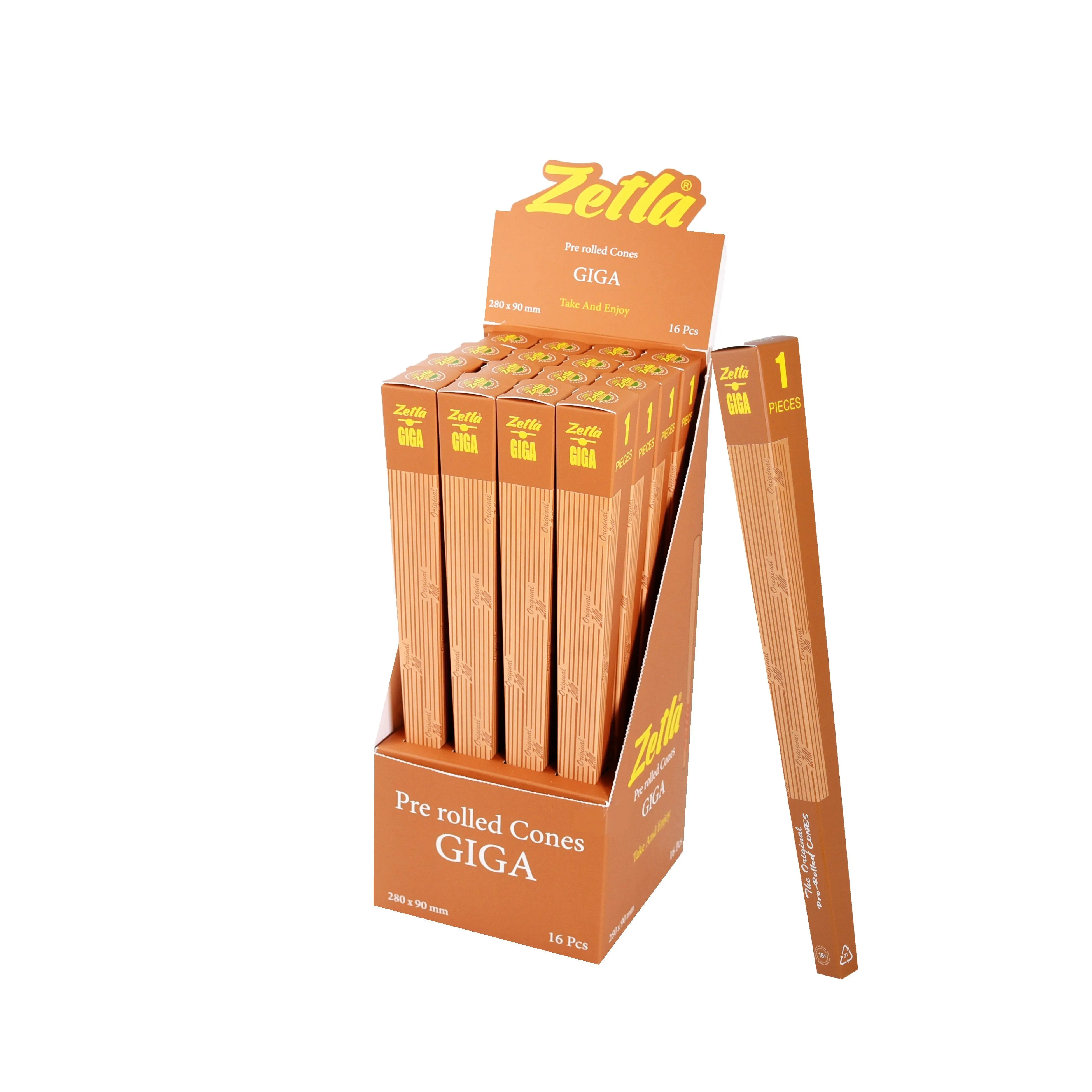 Zetla Pre Rolled Cones Giga Brown