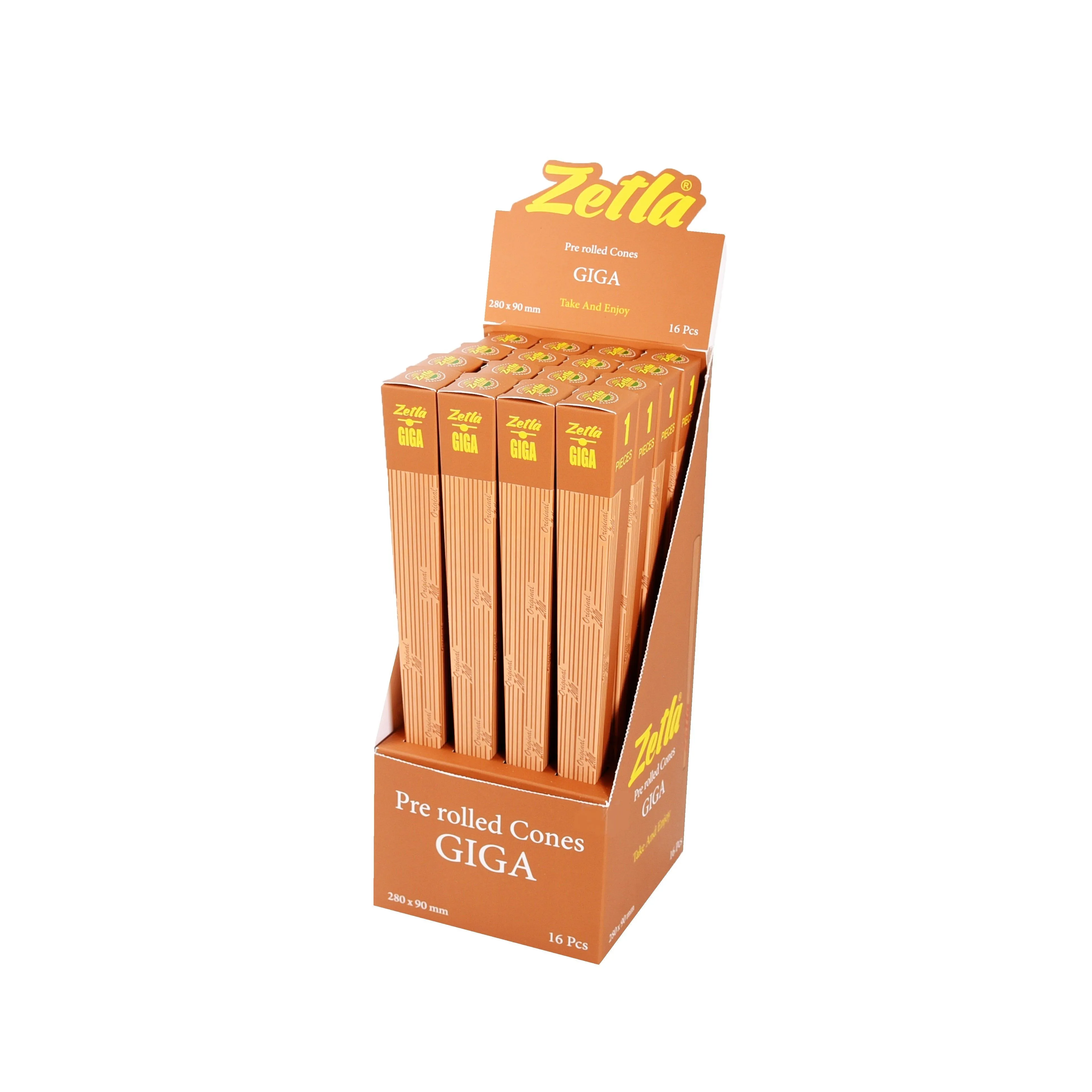 Zetla Pre Rolled Cones Giga Brown