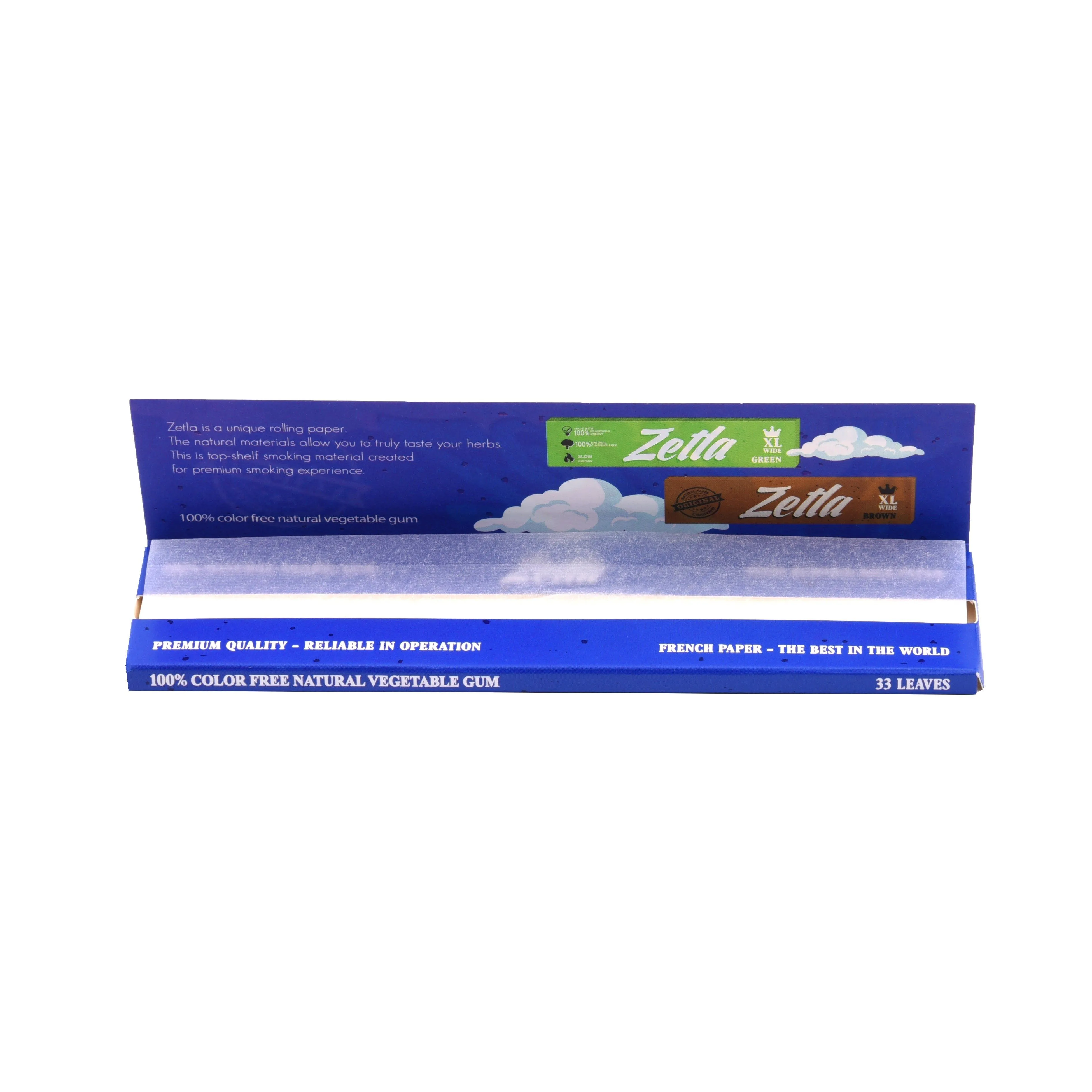 Zetla Rolling Papers Blue XL Size Wide (50 Packs)