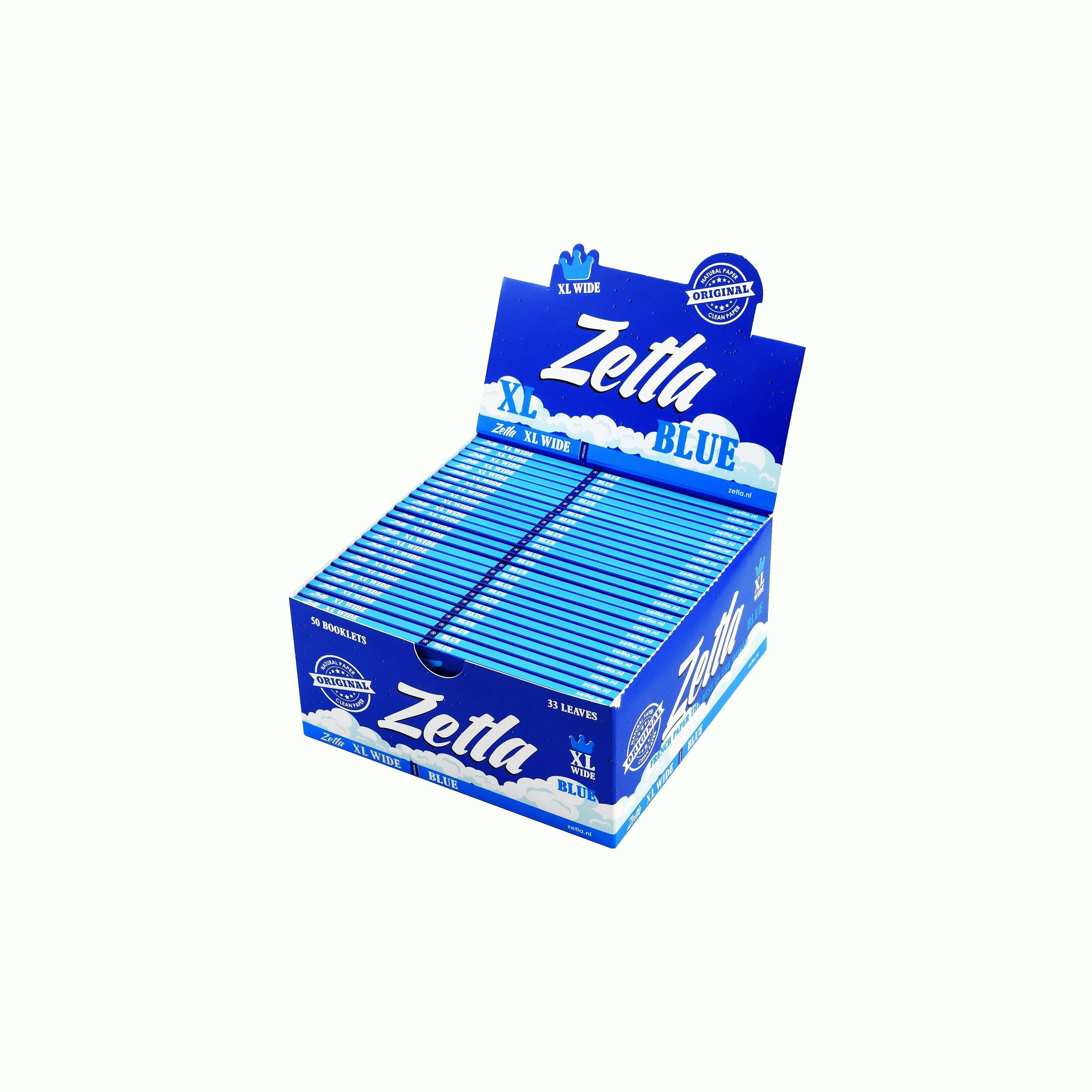 Zetla Rolling Papers Blue XL Size Wide (50 Packs)