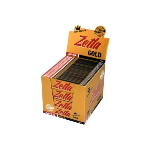 Zetla Rolling Papers Gold King Size Slim (100 Packs)