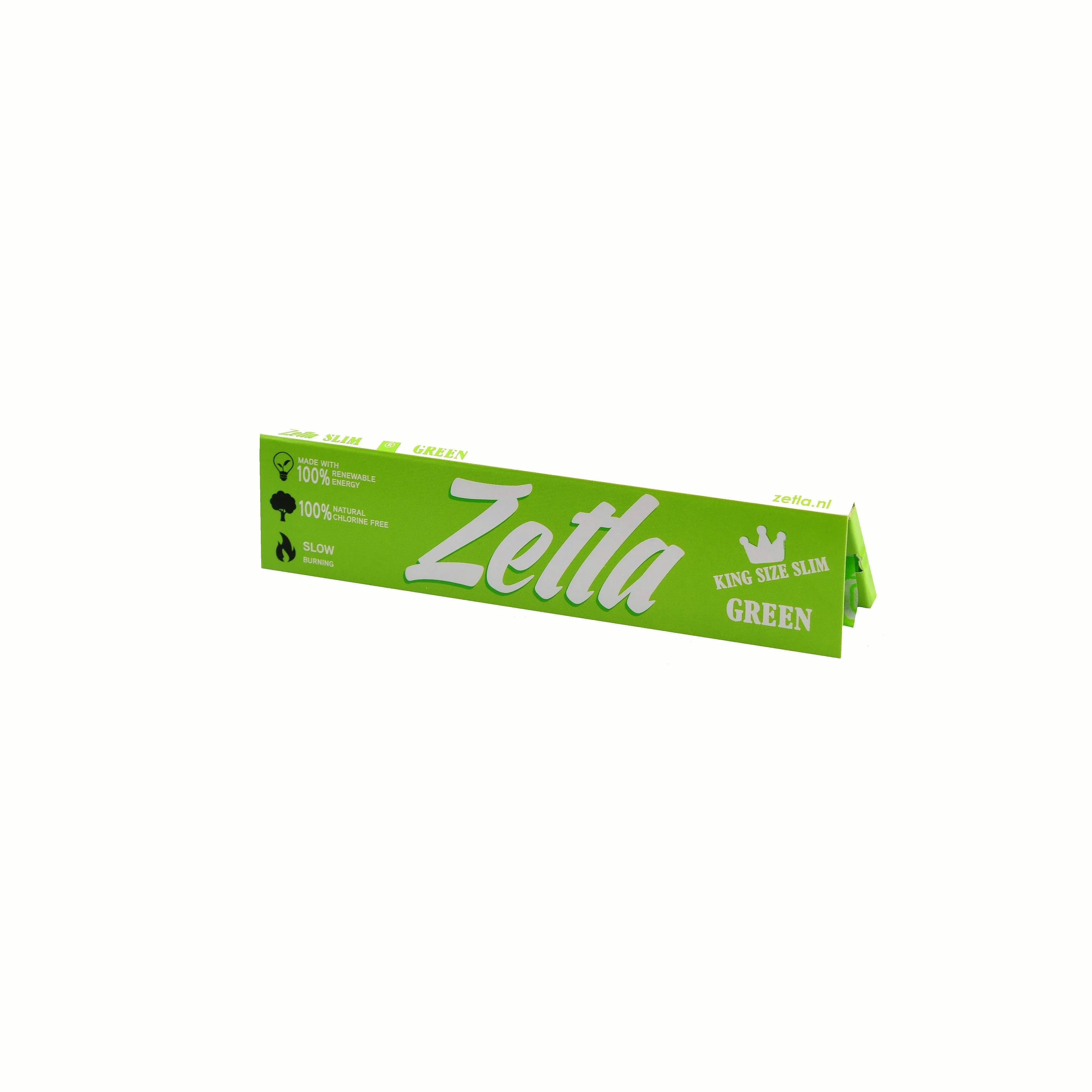 Zetla Rolling Papers Green King Size Slim (50 Packs)