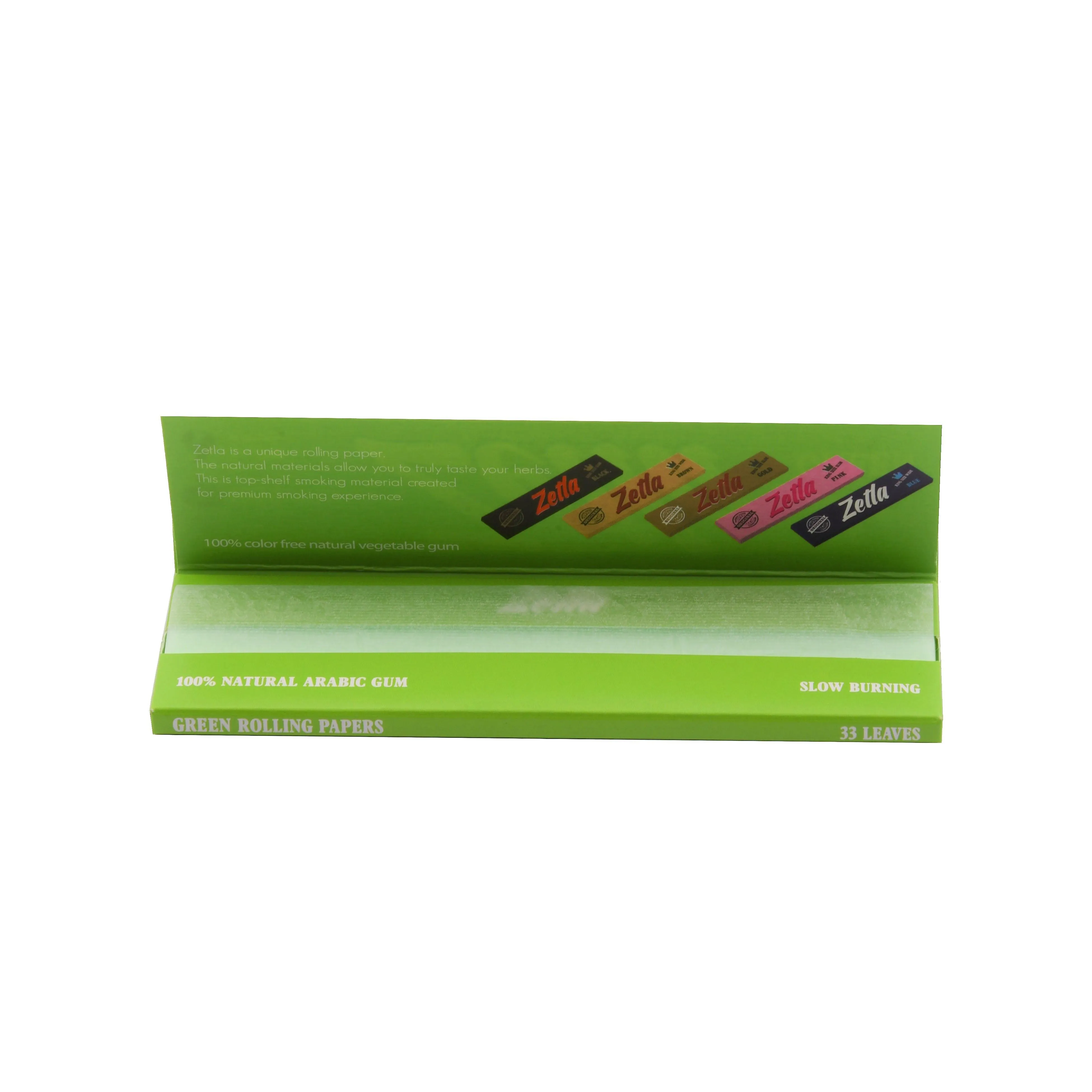 Zetla Rolling Papers Green King Size Wide (50 Packs)