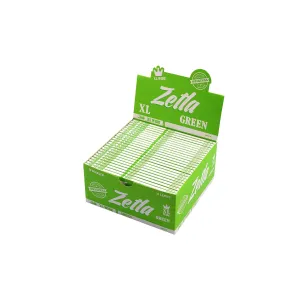 Zetla Rolling Papers Green XL Size Wide (50 Packs)