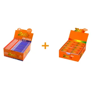 Zetla Rolling Papers Orange King Size Wide (50 Packs)   Zetla Filtertips Orange  ( 26 x 55 mm /  50 Pcs)