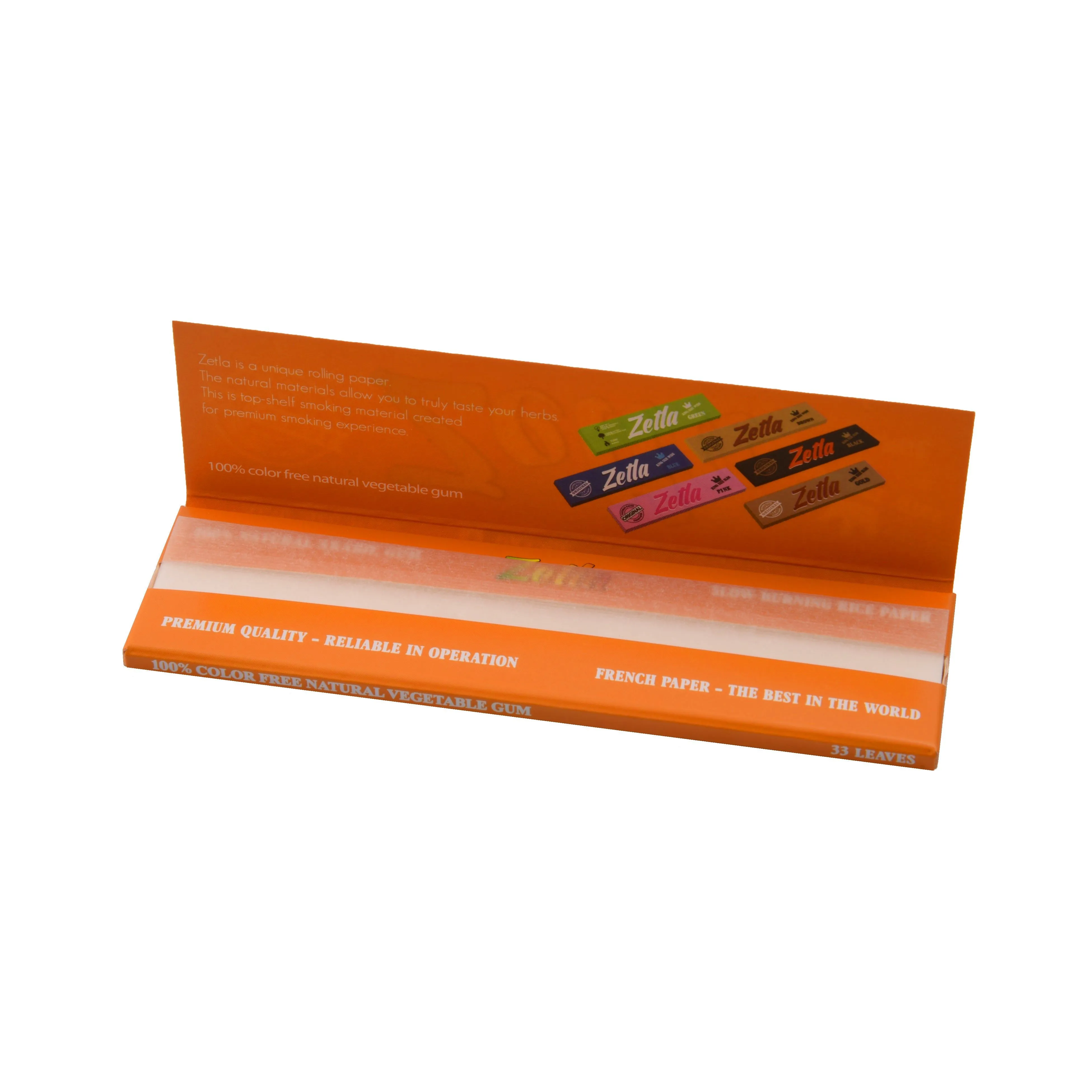Zetla Rolling Papers Orange King Size Wide (50 Packs)