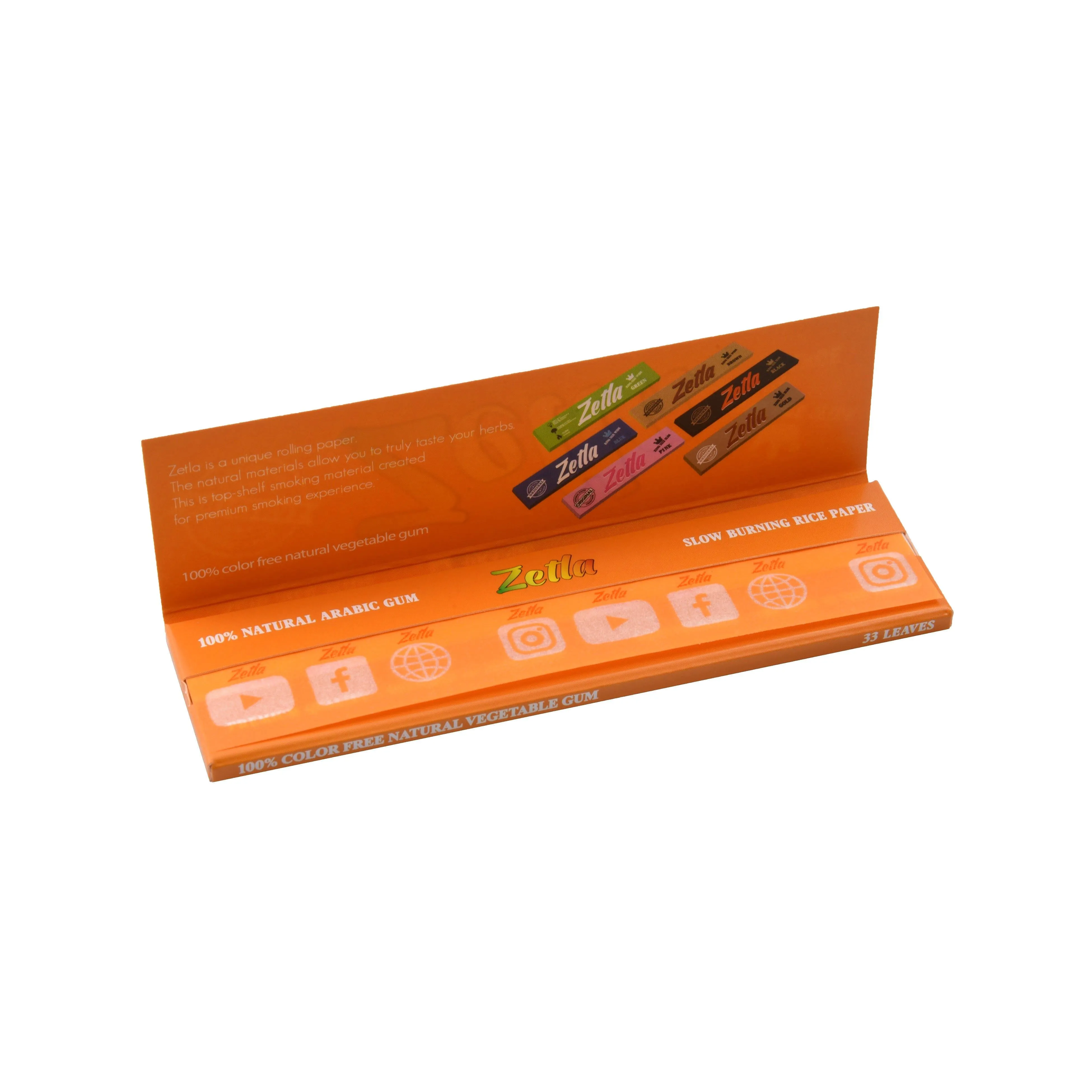 Zetla Rolling Papers Orange King Size Wide (50 Packs)