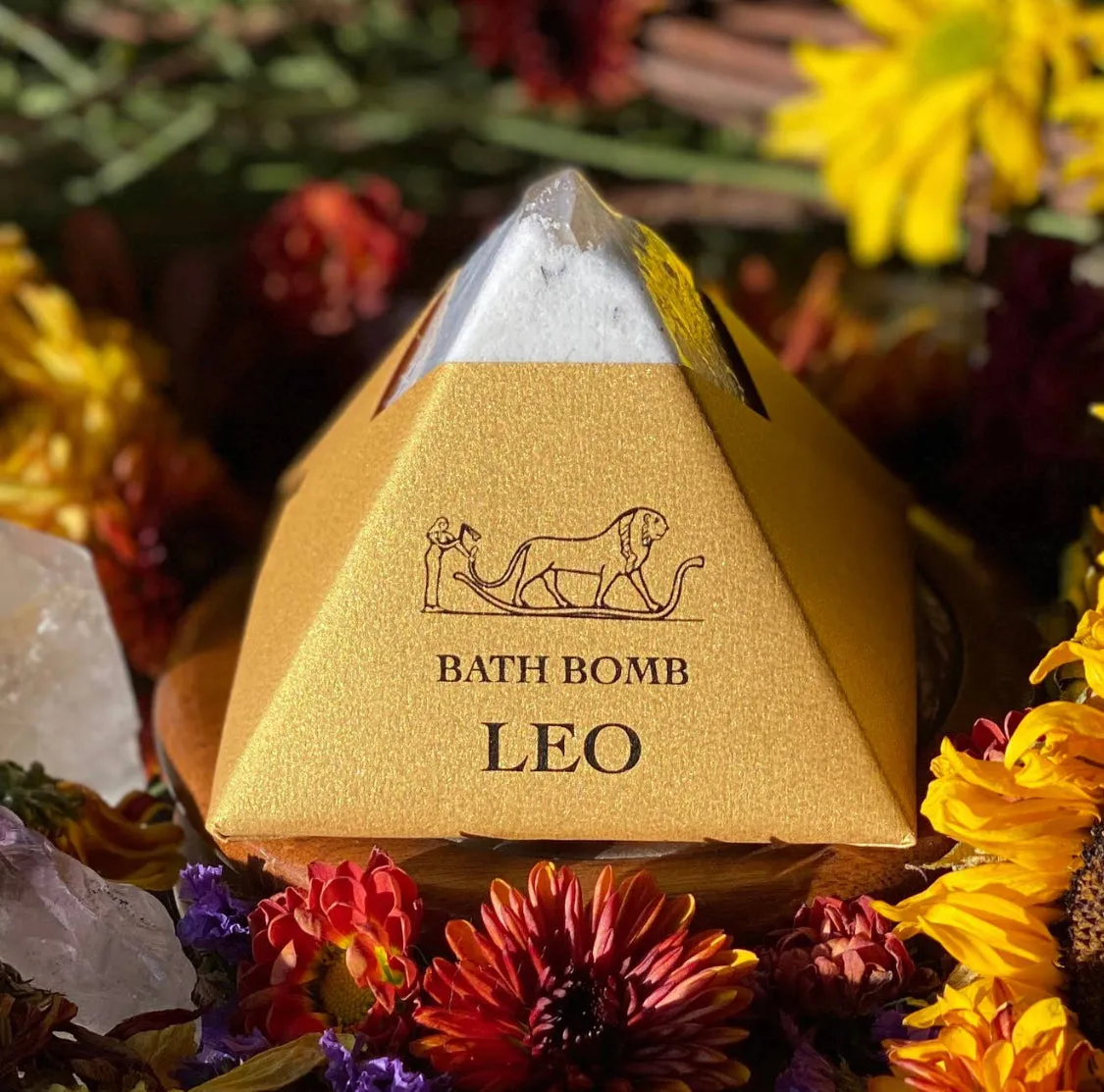Zodiac Bath Bomb - All Natural, Essential Oils, Crystal Infused